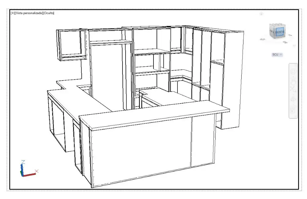 Croquis de cocina empotrada